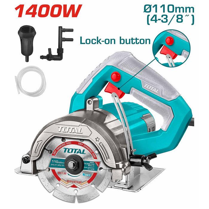 Máy cắt đá công suất 1400W Total TS3141106 đường kính lưỡi 110mm