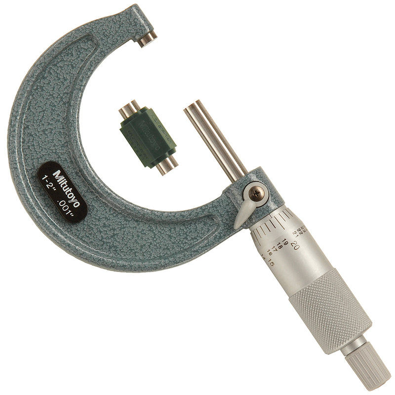 Bộ 12 cây Panme đo ngoài hệ Inch Mitutoyo Mã số 103-905-10, đáp ứng dãy đo từ 0 - 12 Inch