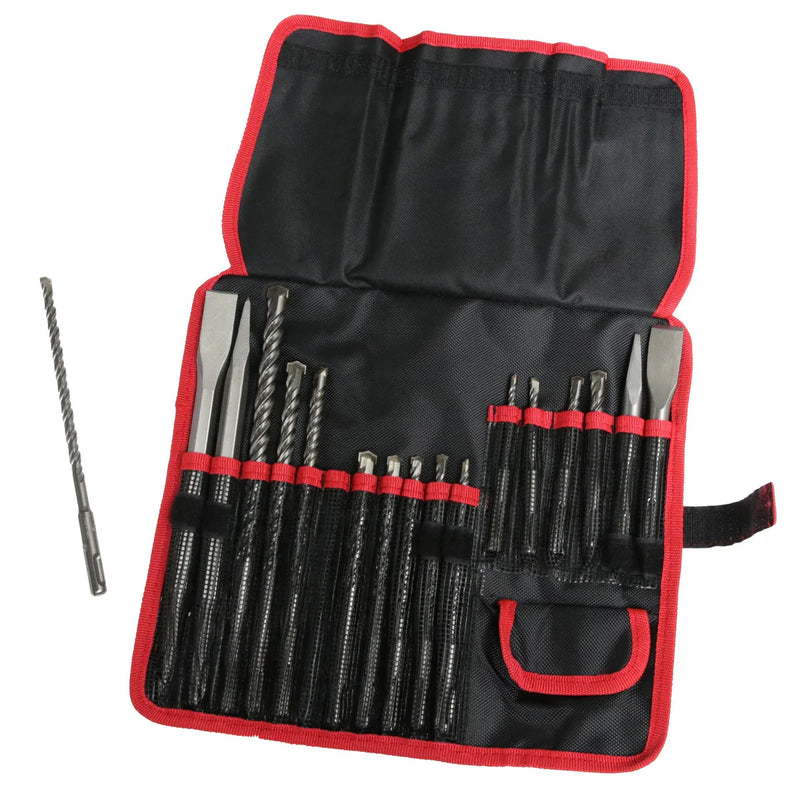 Bộ 17 mũi bê tông và mũi đục đầu gài SDS Total TACSD91701