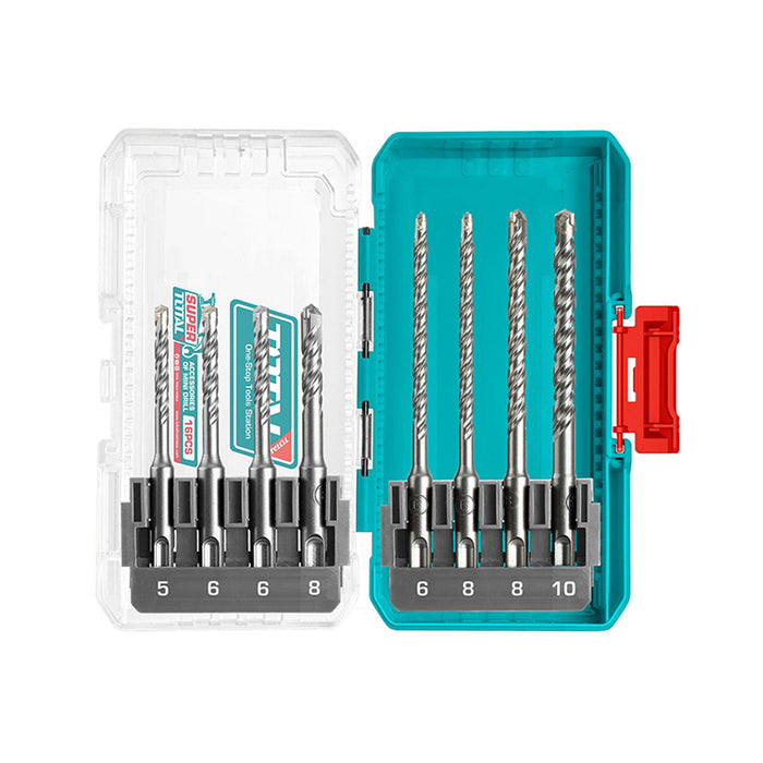 Hộp 8 mũi khoan bê tông SDS Plus Total TACSDL11806 đường kính 5 - 10mm, đuôi gài