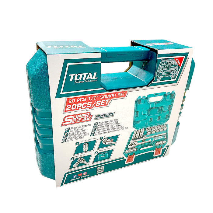 Bộ 20 đầu tuýp 1/2 inch TOTAL THT121201