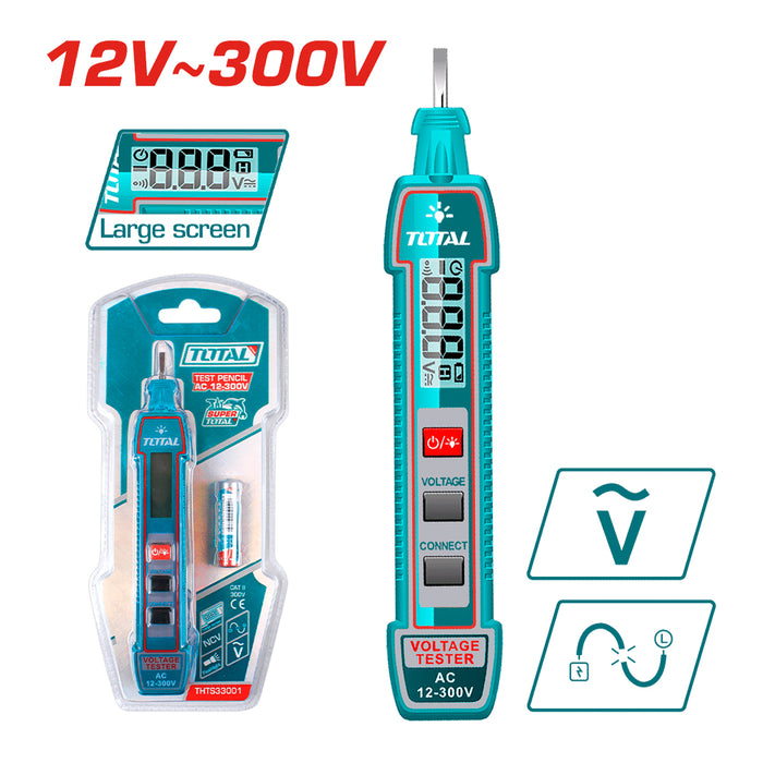 Bút thử điện kỹ thuật số AC 300V Total THTS33001