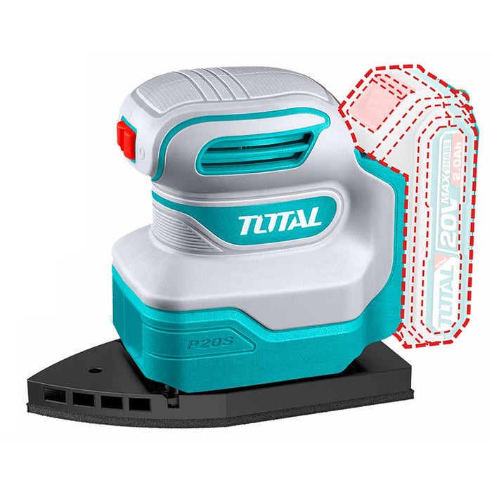 Máy chà nhám tam giác dùng Pin 20V Total