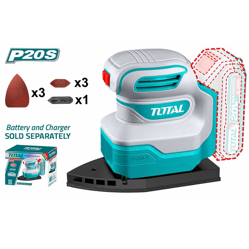 Máy chà nhám tam giác dùng Pin 20V Total