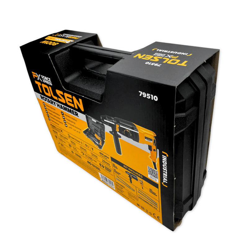Máy khoan búa SDS-plus công nghiệp 3 chức năng, 26mm/800W TOLSEN 79510