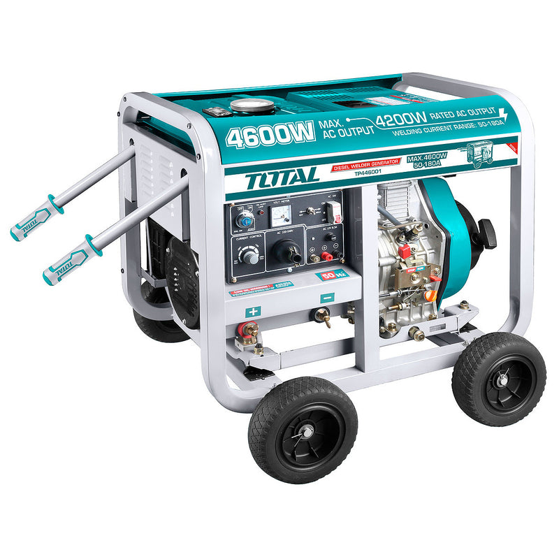 Máy phát điện dùng dầu diesel 15L Total TP446001, công suất 4.6kW, kết hợp chức năng máy hàn 4.6KKW/180A