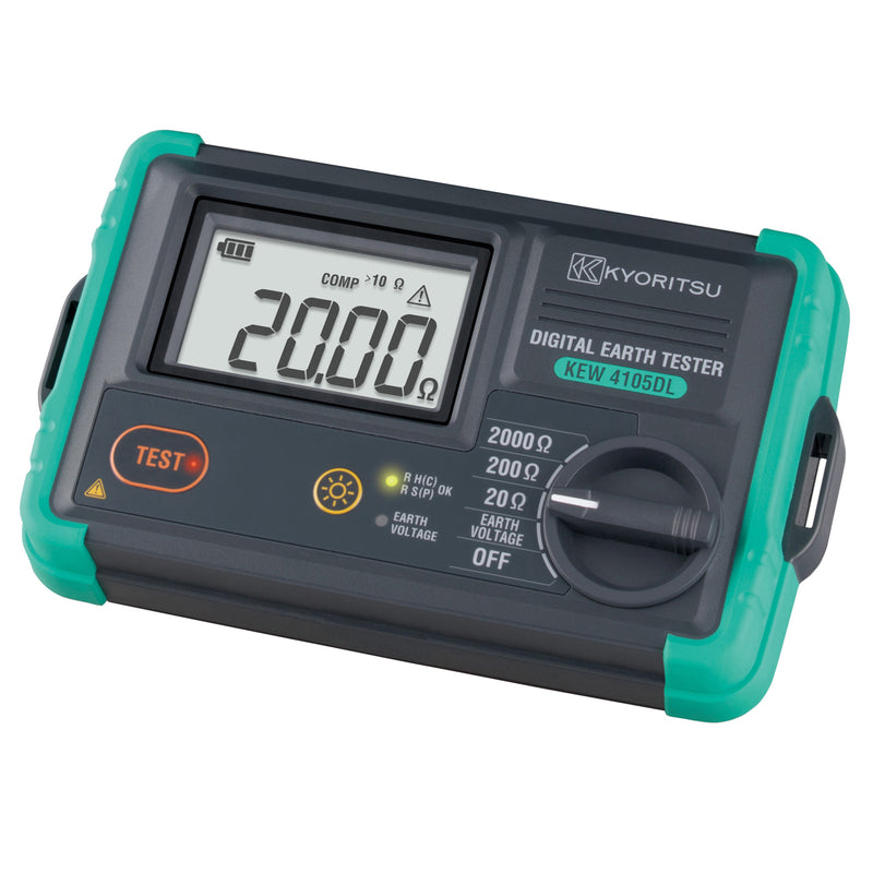 Thiết bị đo điện trở tiếp địa kỹ thuật số Kyoritsu KEW 4105DL dải đo từ 20Ω - 2000Ω (Kèm bộ cuộn cáp kiểm tra điện trở đất)