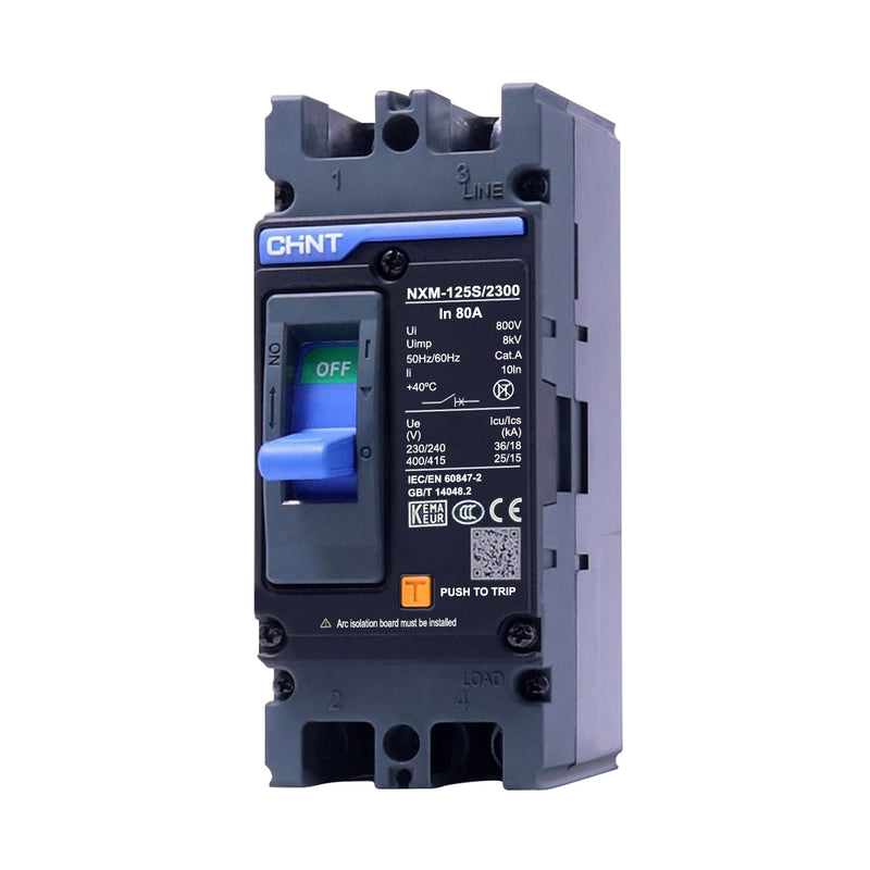 Cầu dao tự động dạng khối MCCB cố định từ nhiệt Chint NXM Series, tải danh định từ 25A ~ 1600A. Tiêu chuẩn quốc tế