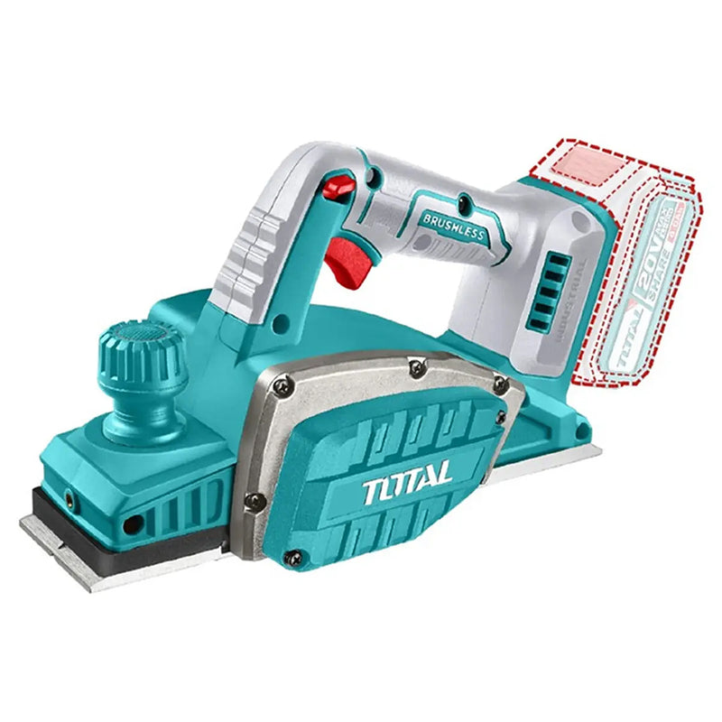 Máy bào gỗ không chổi than dùng Pin 20V Total TRLI20401, bề rộng đường bào 82mm (Chưa bao gồm Pin + sạc)