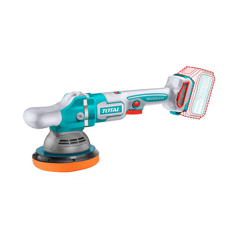 Máy đánh bóng không chối than dùng Pin 20V Total, đường kính đĩa 150mm