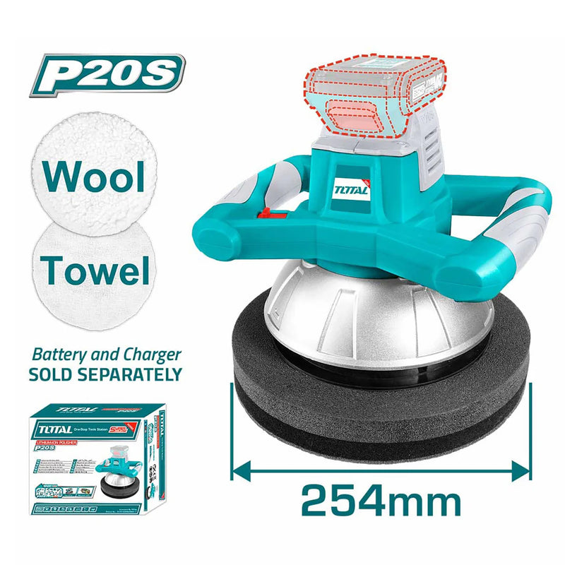 Máy đánh bóng dùng Pin 20V Total TOPLI2001, đường kính đĩa 254mm (Chưa bao gồm Pin + sạc)