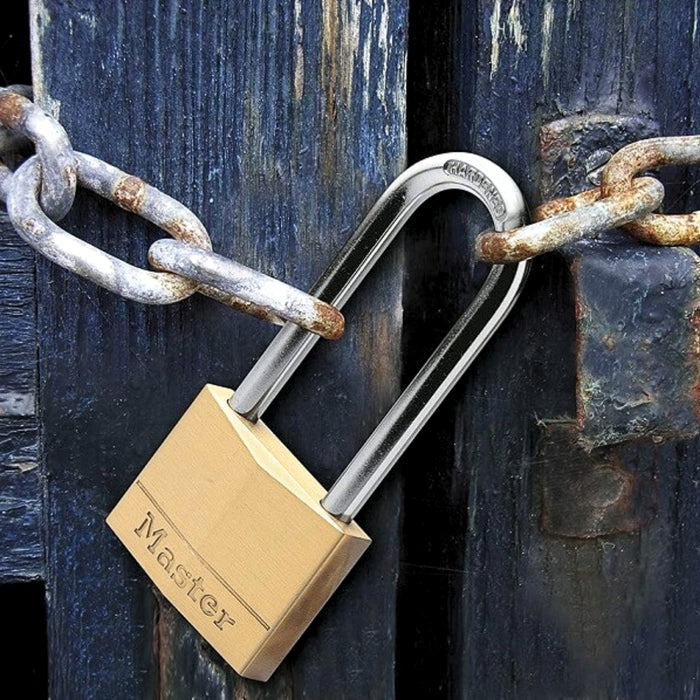 Ổ khóa treo càng dài Master Lock 150DLJ, thân khóa bằng đồng thau nguyên khối 50mm