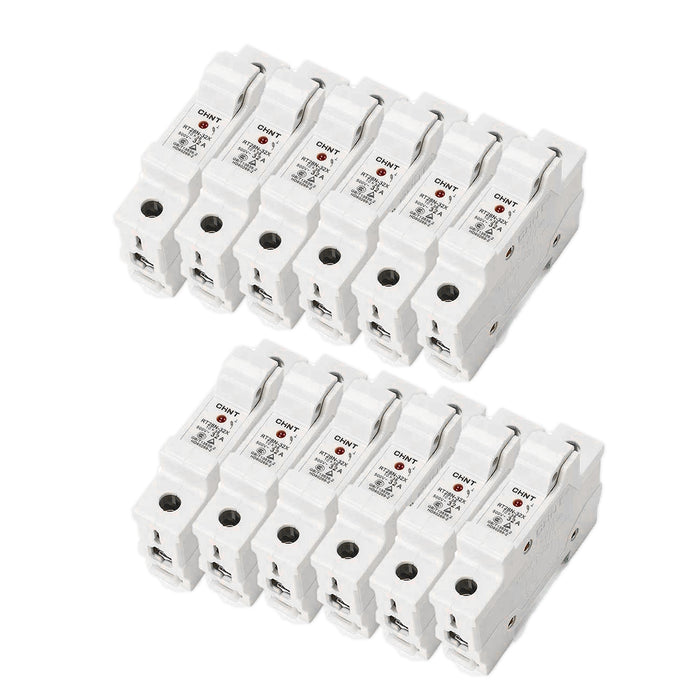 Đế cầu chì sứ lắp thanh ray Chint RT-28 series, 1P/ 2P/ 3P, dòng cắt Icu 32A ~ 63A