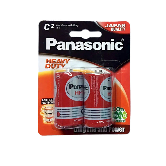 Pin carbon đại 1.5V Panasonic R14DT/2B cỡ C, vỉ 2 viên, xuất sứ Indonesia