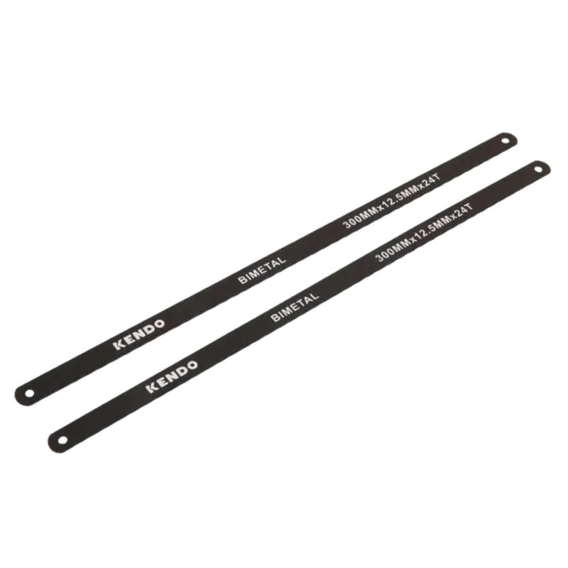 Bộ 2 lưỡi cưa kim loại Kendo, kích thước 300mm (12 inch), số răng từ 18 TPI - 24 TPI, vật liệu thép Bi-metal