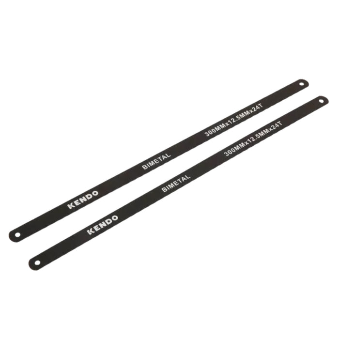 Bộ 2 lưỡi cưa kim loại Kendo, kích thước 300mm (12 inch), số răng từ 18 TPI - 24 TPI, vật liệu thép Bi-metal