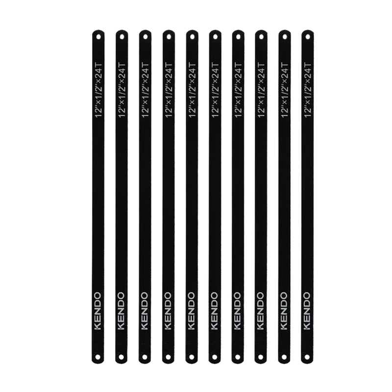 Bộ 10 lưỡi cưa kim loại Kendo 30599, kích thước 300mm (12 inch), số răng 24 TPI, vật liệu thép Bi-metal