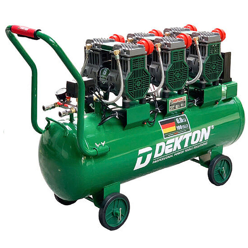 Máy nén khí không dầu Dekton DK-AC59100 công suất 6.0HP, bình chứa 100L