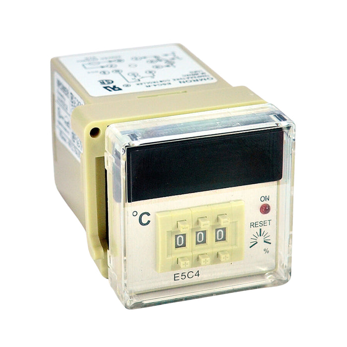 Relay điều khiển nhiệt độ Omron E5C4-R20J, dãi điều khiển từ 0 - 399 độ, Kèm đế ghim 8 chân tròn, điện áp 220V/AC