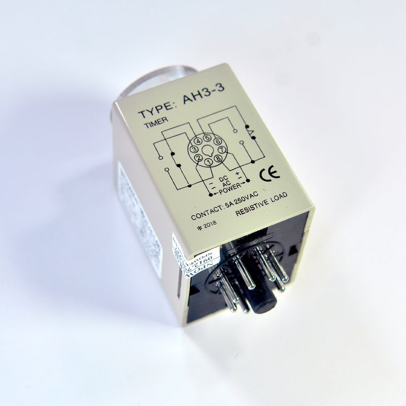 Relay thời gian 30 giây Janfa AH3-3, kèm đế 8 chân tròn, tải 5A 250V/AC