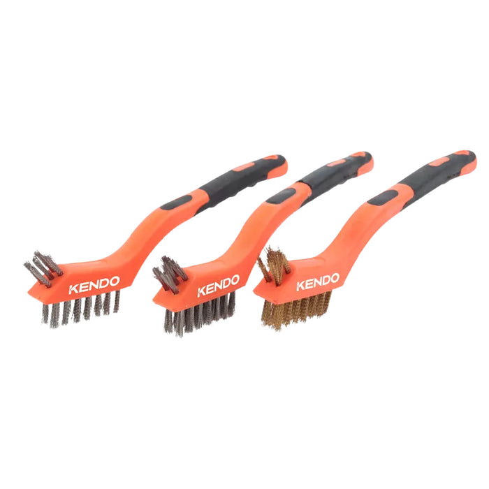 Bộ bàn chải mini 3 chi tiết Kendo 31101, kích thước 175mm (7 inch)