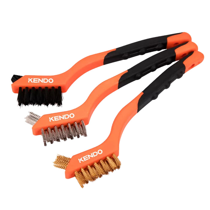 Bộ bàn chải mini 3 chi tiết Kendo 31101, kích thước 175mm (7 inch)