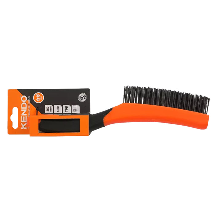Bàn chải sợi thép 4 x 16 Kendo 31301, kích thước 250mm (10 inch)