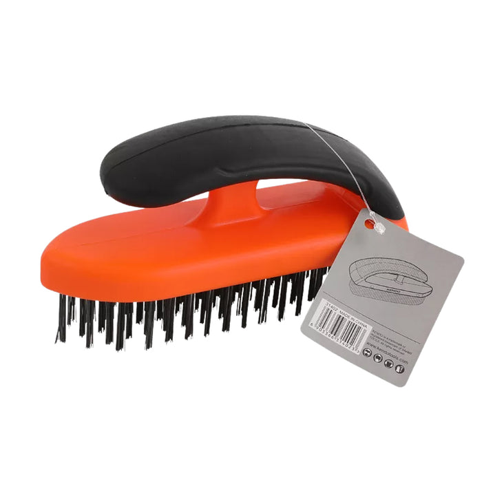 Bàn chải sợi thép 5 x 18 Kendo 31402, kích thước 16cm x 7.5 cm x 5.2 cm