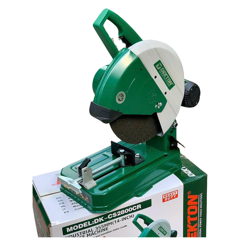Máy cắt sắt Dekton DK-CS2800CR công suất 2800W, đường kính lưỡi cắt 355mm (14 inch), loại truyền động dây Curoa