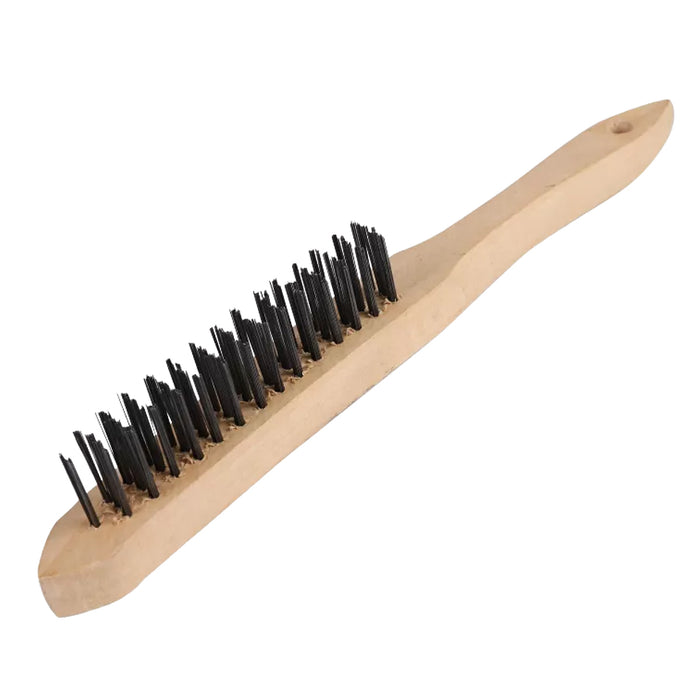 Bàn chải sắt sợi thép cán gỗ dài Kendo, 3 lines - 5 lines