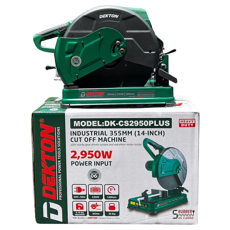 Máy cắt sắt Dekton DK-CS2950PLUS công suất 2950W, đường kính lưỡi cắt 355mm (14 inch)
