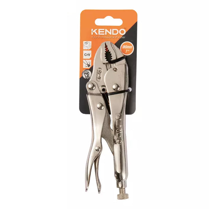 Kìm bấm chết hàm cong Kendo chiều dài từ 7 inch - 10 inch (180mm - 250mm) vật liệu thép Cr-V