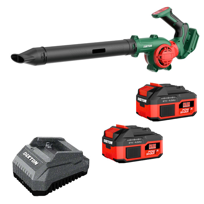 Máy thổi bụi và thổi lá Dekton M21-TB03 dùng pin 21V, tốc độ tối đa 17000 rpm