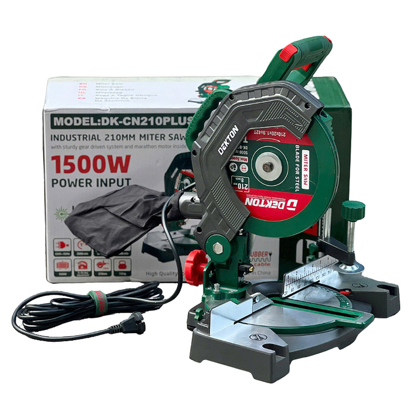 Máy cưa đa góc chỉnh tốc Dekton DK-CN210PLUS công suất 1500W, đường kính lưỡi cắt 210mm
