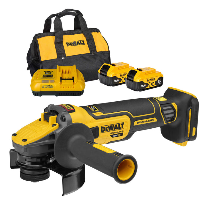 Máy mài góc Dewalt DCG409, dùng Pin FLEXVOLT 20V/60VMax, đường kính lưỡi 100mm, công tắc trượt