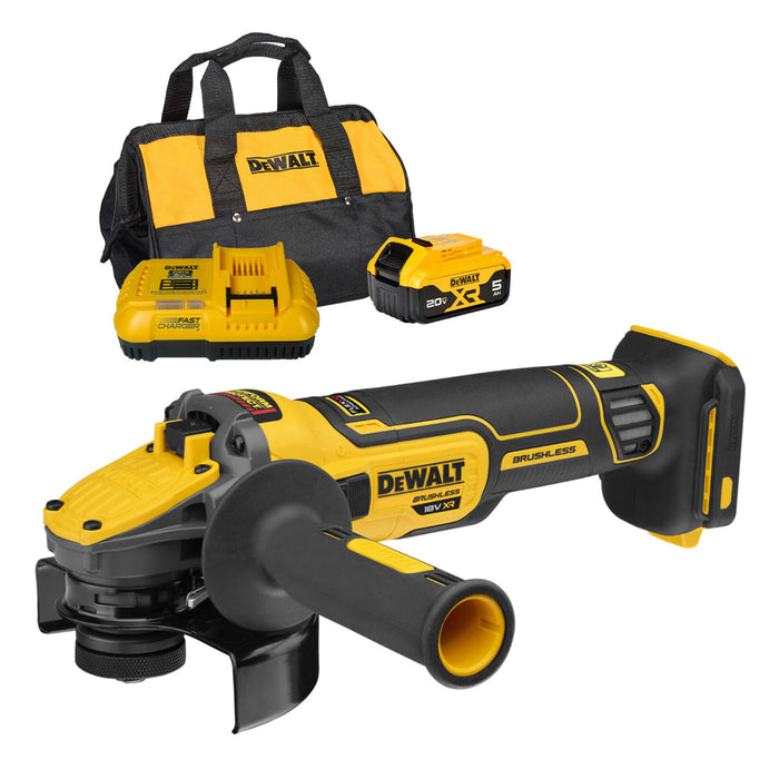 Máy mài góc Dewalt DCG409, dùng Pin FLEXVOLT 20V/60VMax, đường kính lưỡi 100mm, công tắc trượt