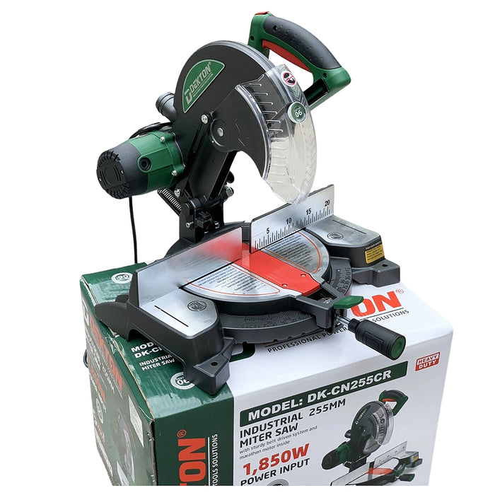 Máy cưa đa góc Dekton DK-CN255CR công suất 1850W, đường kính lưỡi 255mm, truyền động dây Curoa
