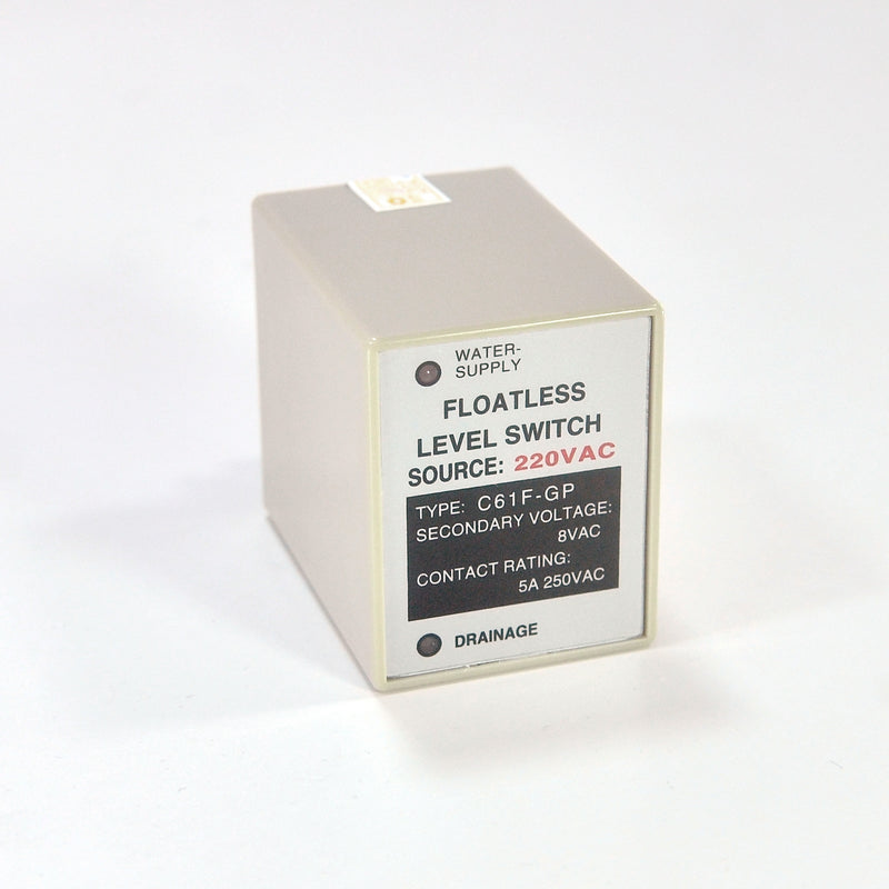 Relay mực nước loại thân nhỏ MINJIN C61F-GP điện áp 220V/AC, giao tiếp bằng đế cắm 8 chân tròn