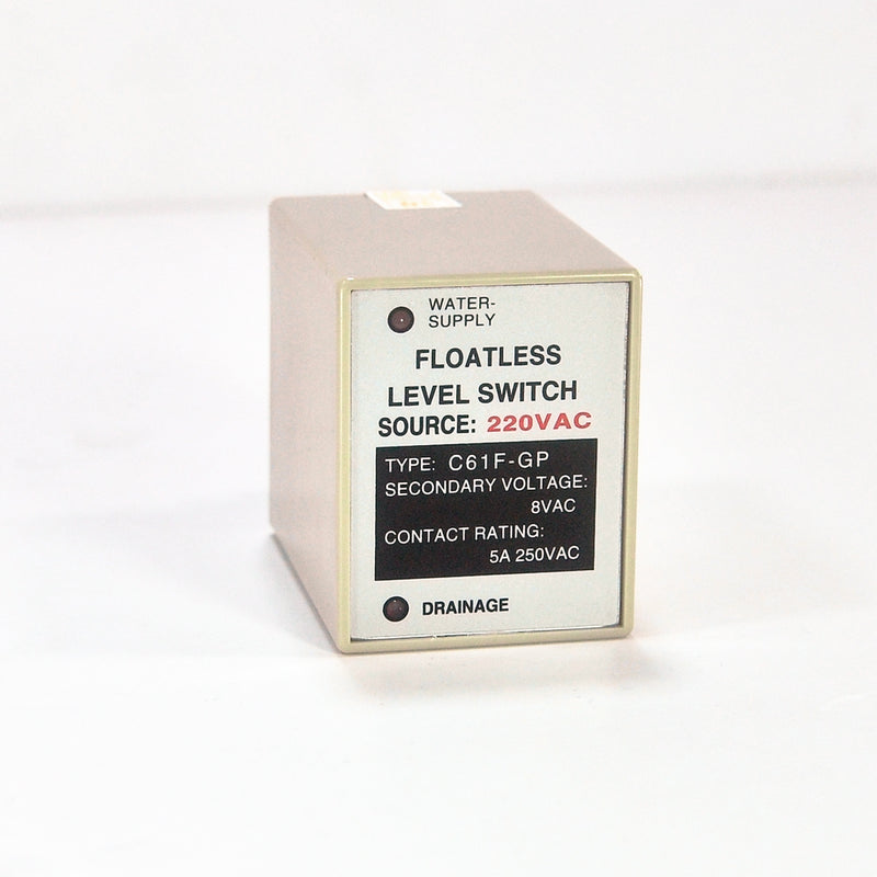 Relay mực nước loại thân nhỏ MINJIN C61F-GP điện áp 220V/AC, giao tiếp bằng đế cắm 8 chân tròn