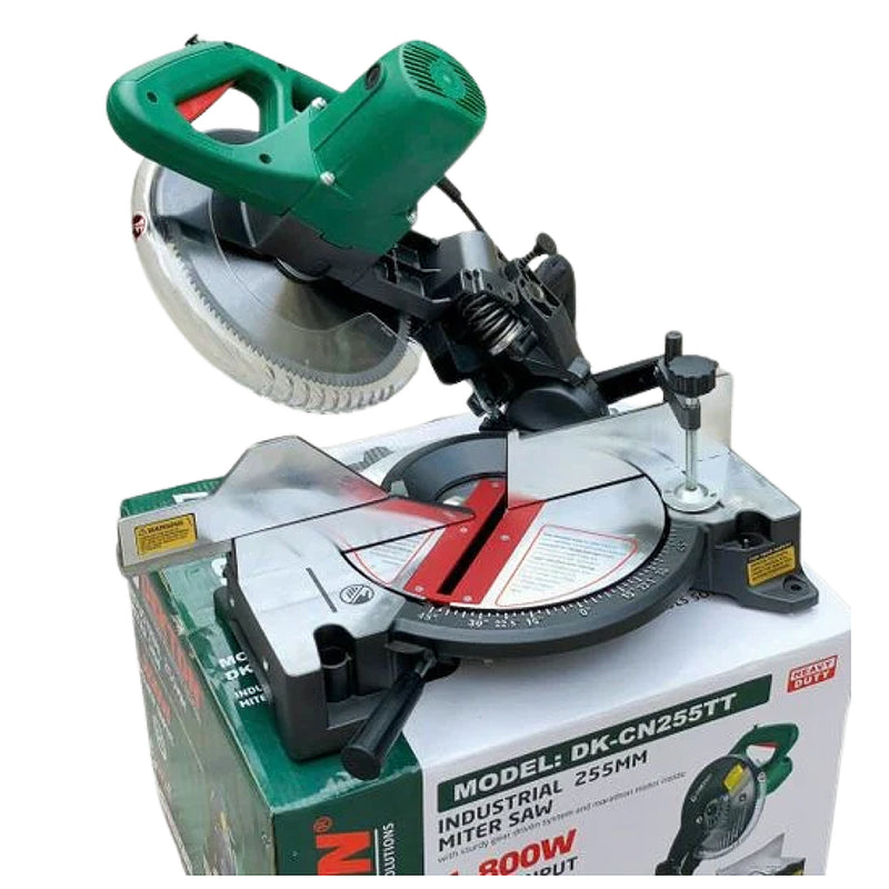 Máy cưa đa góc Dekton DK-CN255TT công suất 1800W, đường kính lưỡi 255mm (10 inch), truyền động dây Curoa