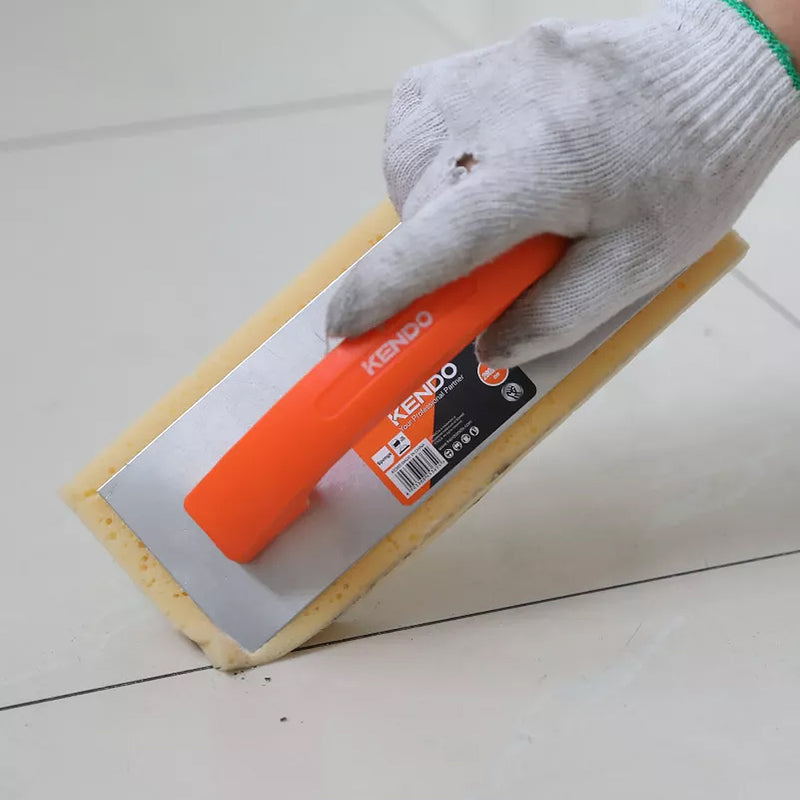 Bàn chà xốp cán nhựa Kendo 45365, kích thước 240mm x 100mm x 25mm, vật liệu đế bọt biển