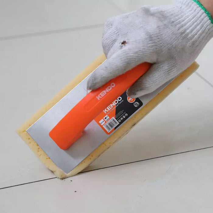 Bàn chà xốp cán nhựa Kendo 45365, kích thước 240mm x 100mm x 25mm, vật liệu đế bọt biển