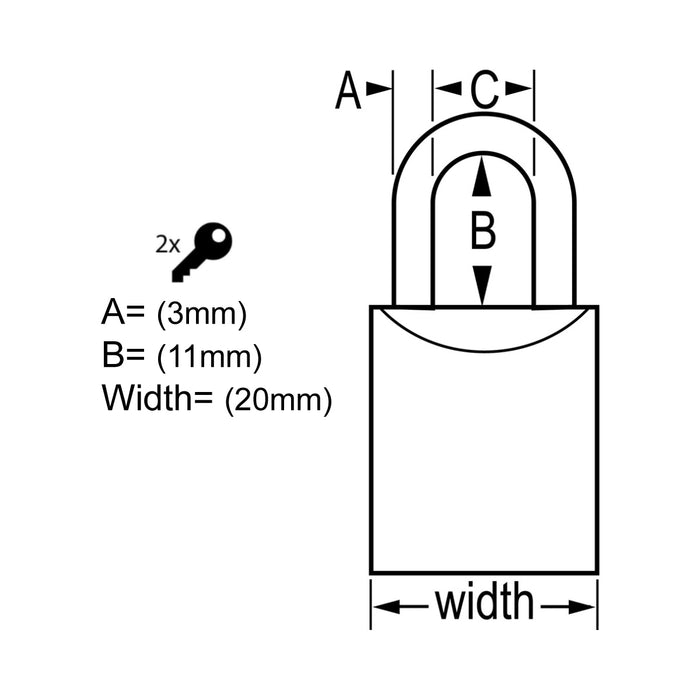 Bộ 2 ổ khóa treo mini Master Lock 9121TCOL, thân khóa bằng nhôm được bọc vinyl 20mm