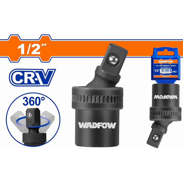 Đầu tuýp lắc léo 1/2 inch xoay 360 độ Wadfow WMS4212, chất liệu thép Cr-V