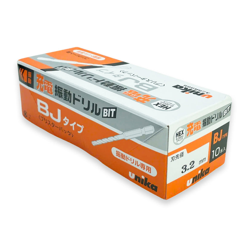 Mũi khoan bê tông UNIKA BJ-Type, đuôi lục giác 6.35mm, số từ 3.0mm - 6.5mm (Mã BJ)