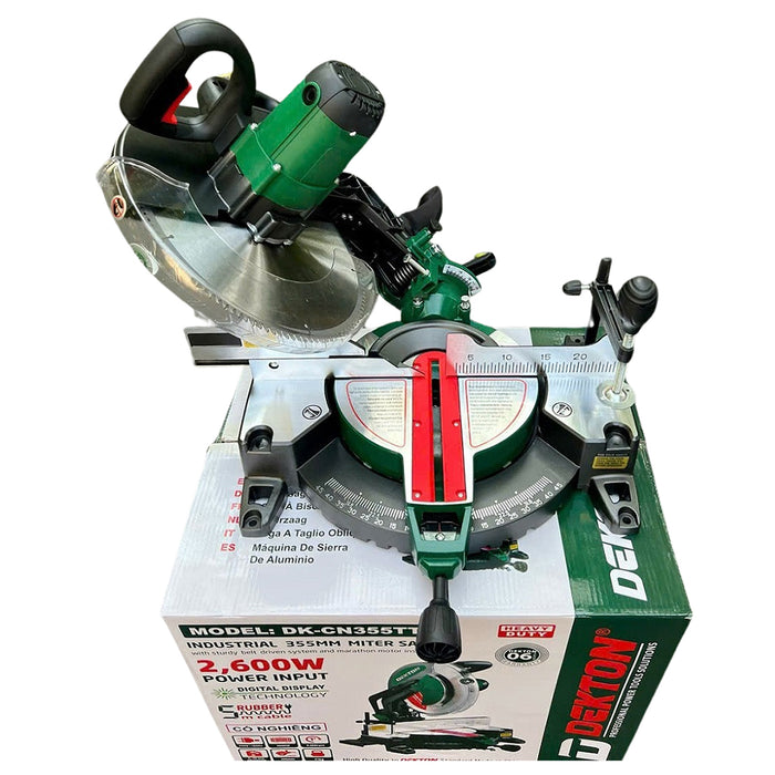 Máy cưa đa góc Dekton DK-CN355TT công suất 2600W, đường kính lưỡi 355mm (14 inch)