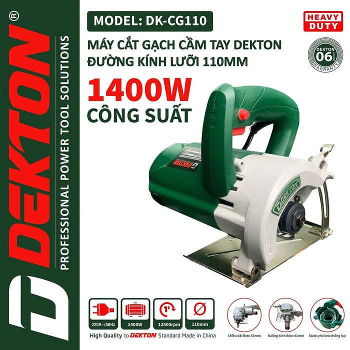 Máy cưa đĩa Dekton DK-CG110 công suất 1400W, đường kính đĩa 110mm