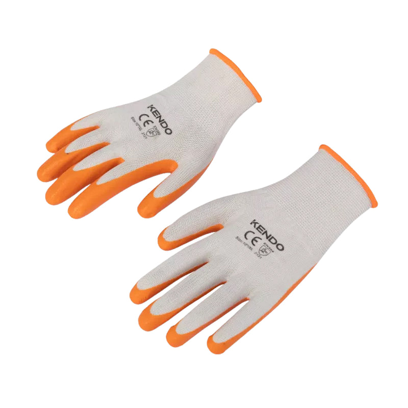 Găng tay bảo hộ phủ cao su Kendo, kích thước từ 9 inch - 10 inch (Size L - XL)