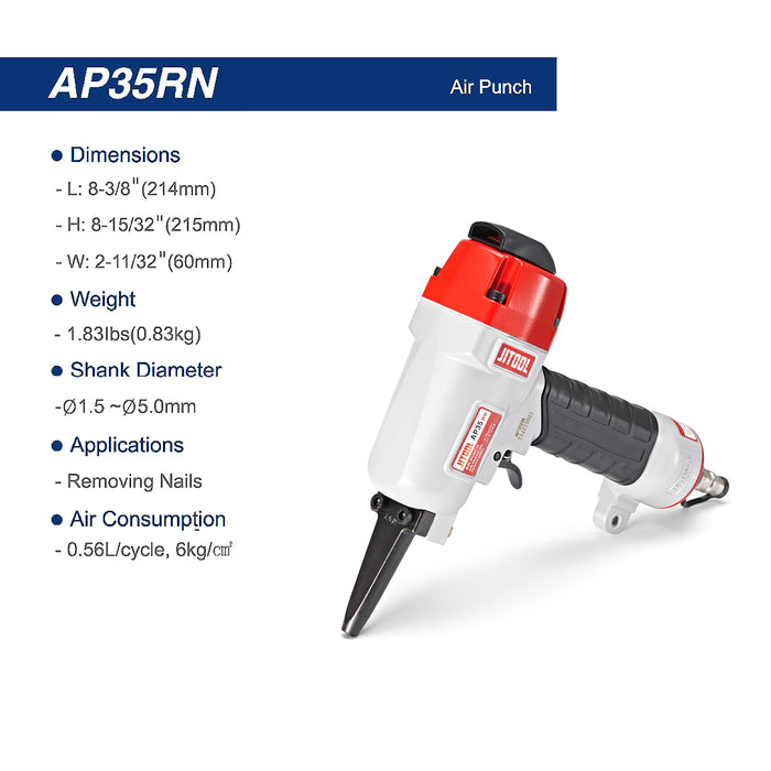Máy gỡ đinh dùng khí nén JITOOL AP35RN dùng cho đinh từ Ø1.5mm - Ø5.0mm
