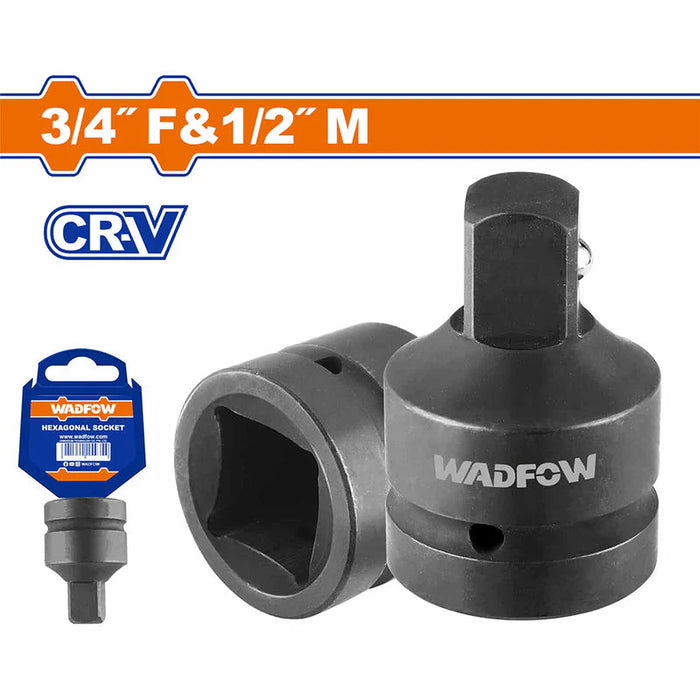 Đầu tuýp chuyển đổi 3/4 inch (F) x 1/2 inch (M) Wadfow WMS1234, chất liệu thép Cr-V
